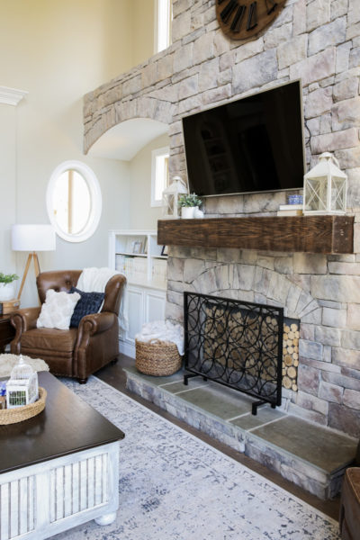 Fireplace Mantel Makeover - Bower Power